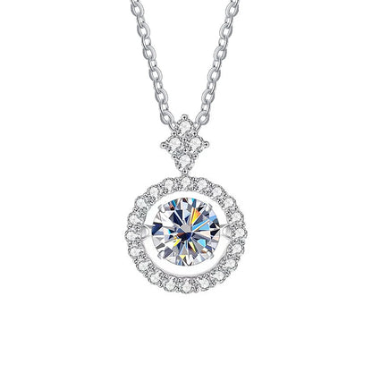Vintage Moissanite Flower Necklace