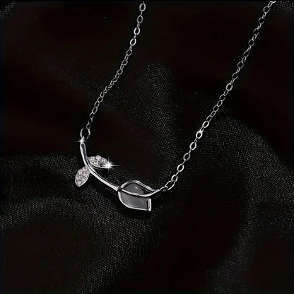 925 Sterling Silver Botanical Pendant Necklace